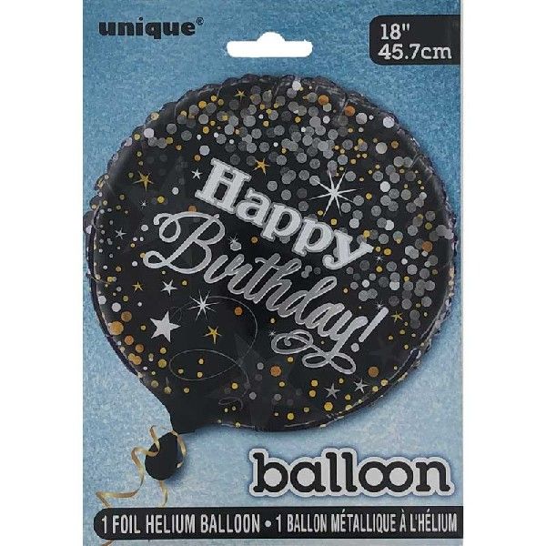 18IN GLITTERING B/DAY FOIL BALLOON