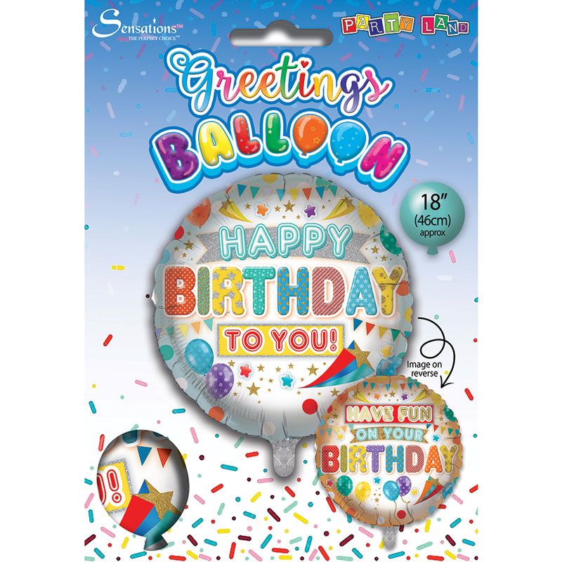 18in OPEN GENERIC JUVENILE BIRTHDAY FOIL BALLOON