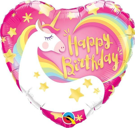 18IN B/DAY MAGICAL UNICORN FOIL BALLOON