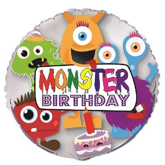 18IN MONSTER BIRTHDAY FOIL BALLOON