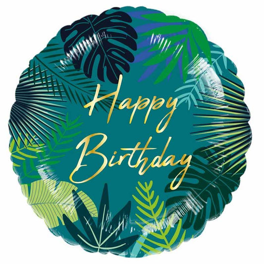 18in TROPICAL BIRTHDAY FOIL BALLOON